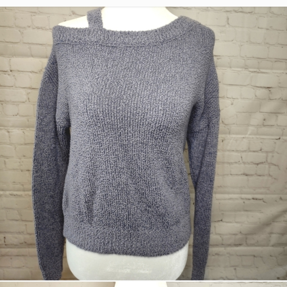 Green V-Neck and Purple Sweater